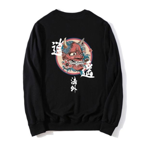 

spring 100%cotton eden good and evil printed men hooded sweatshirts harajuku casual pullover fashion streetwear hoodies autumn, Black