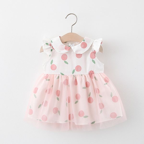 

детская дизайнерская одежда девушки девушки платье без рукавов лето новый ребенок печатный хлопок юбка дети ребенок западный стиль принцесса, Red;yellow