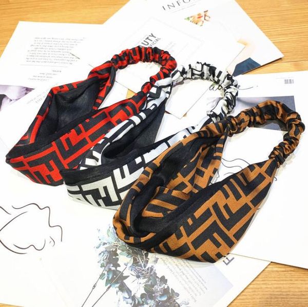

2020 новые моды эластичная hairband женщин оголовье для женщин мода тюрбан письмо волос ретро аксессуары для волос h1