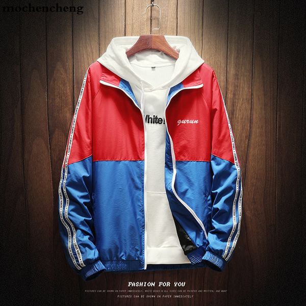 

bomber jacket men hip hop sweatshirt striped sleeves patchwork casual jacket coat men's zipper jackets oversized 5xl, Black;brown