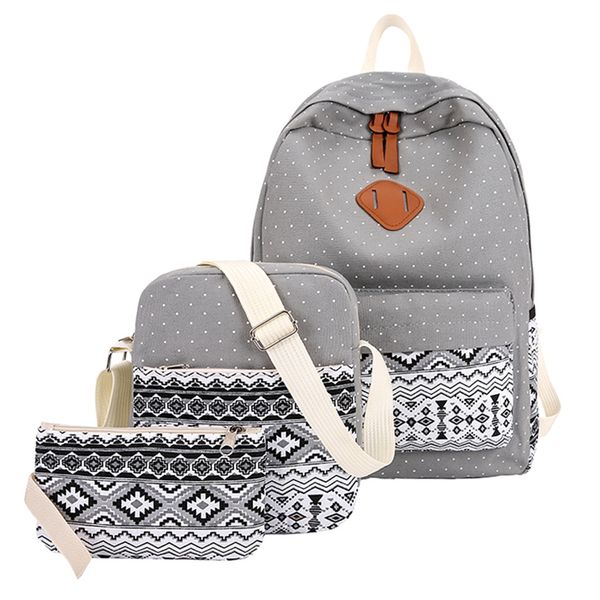 

ocardian dot canvas printing backpack women school back bags for teenage girls cute set travel backpacks female bagpack rucksack