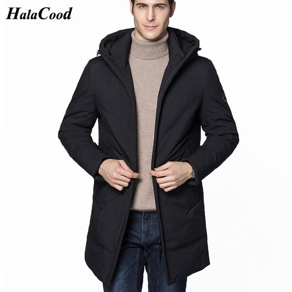 

new fashion 90% white duck down jackets quality handsome warm long fashion business winter men's clothing casual coat male parka, Black