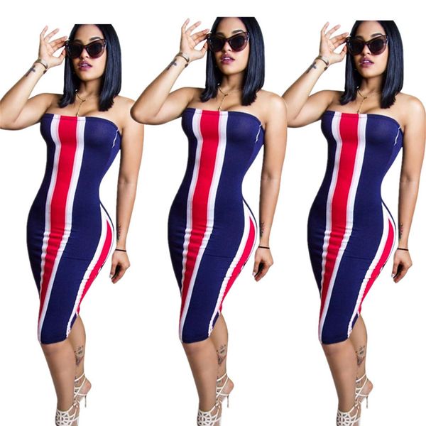 

вертикальный полосатый сексуальный клуб платье для женщин холодное плечо спинки повязки платье лето без бретелек без рукавов bodycon платье, White;black