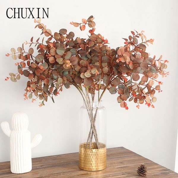 2019 70cm Indoor Artificial Plant Wall Decor Fake Flower Leaf Home Japanese Autumn Eucalyptus Leaf Wedding Arch Flower Row Material From Dracaenor