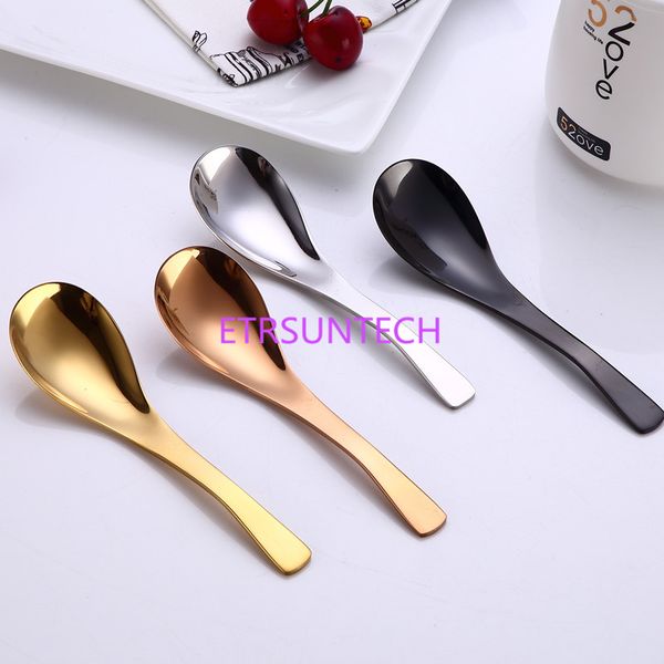 

304 tainle teel oup poon plating color gold black ro e gold court poon 14 7 4cm round bottom coop
