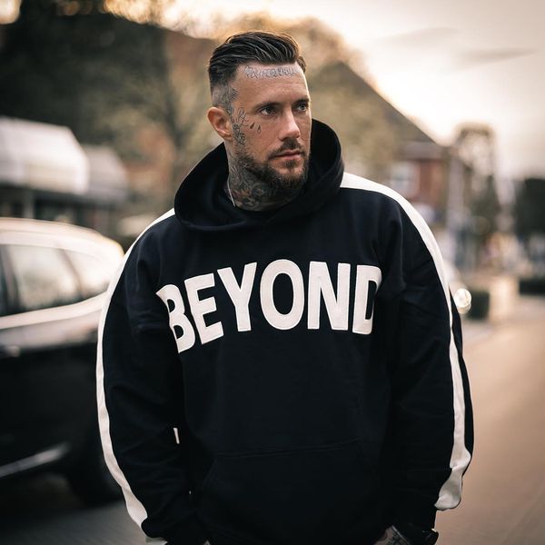 

hip hop mens hooded windbreaker jacket autumn 2019 casual vintage color block loose track hoodie jacket coats streetwear hiphop, Black