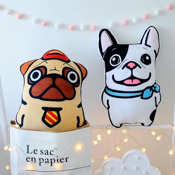 

home first new creative vivid bulldogs sandy dog dog pillow print shape cushions soft plush for the sofa seat50*32cm
