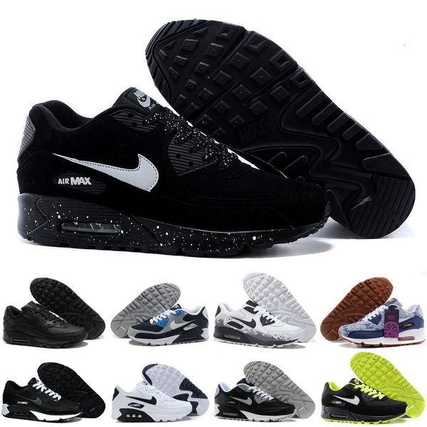 

nike air max 90 2020t мужская обувь классическая мужская и женская обувь черный красный белый тренер на воздушной подушке поверхность дышаща, Black