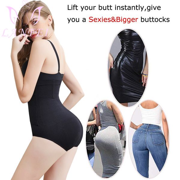 

lanfei women seamless high waist slim underwear waist trainer butt lifter tummy control panties body shaper hip enhancer panty, Black;white