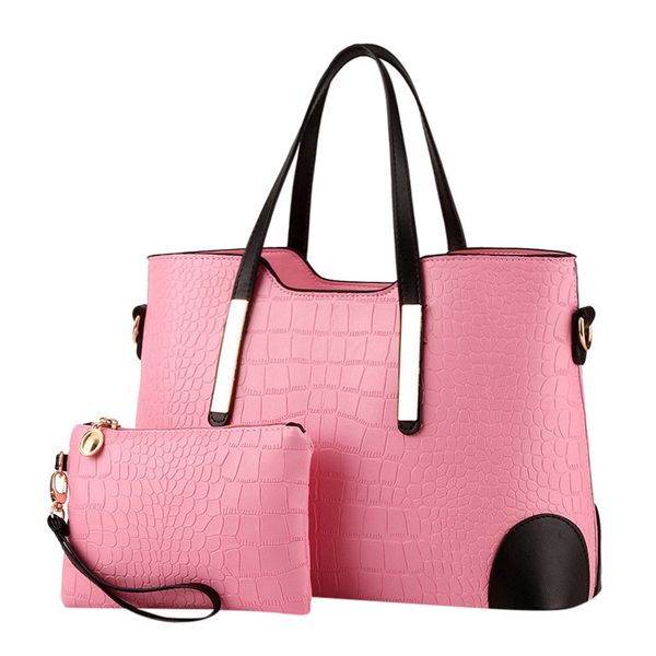 

xiniu 2pcs women's ladies pattern pure color fashion handbag+wallets designer luxury 2019 fashion borsa a tracolla da donna#30