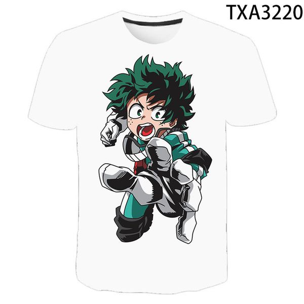 

2020 new men's and women's casual 3d printed comfortable cool children's clothing summer quick-drying wild quality t-shirt, White;black