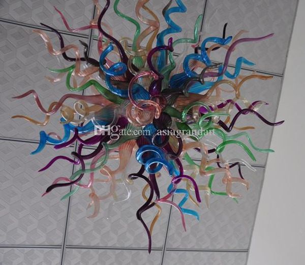 Lampada 100% soffiata a bocca CE UL Vetro borosilicato in stile Murano Dale Chihuly Art Vetro colorato Sistemi di illuminazione unici