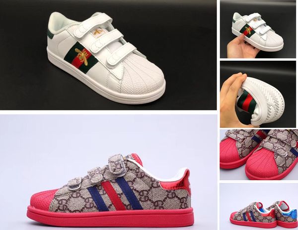 

new kids shoes boys and girls shell toes casual shoes children sneakers knitted bee pattern children shoes baby gift 22-35, Black