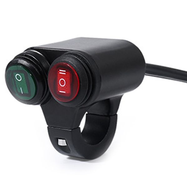

motorcycle atv handlebar dual control switch button motorcycle headlight danger brake fog light switch