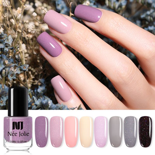 

nee jolie shimmer rose gold nail polish pure nail color shinning varnish pink series art vernis oil long lasting