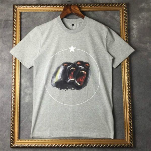

2020 luxury summer t shirt mens designer t shirt men women t shirt hip hop roar orangutan monkey circle star short sleeve size s-xxl e11, White;black
