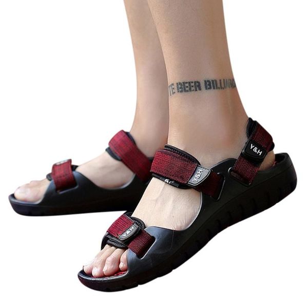 

sandals comfortable breathabl non-leather casual lightweight men sandal shoes fashion summer vintage flip flops #529, Black