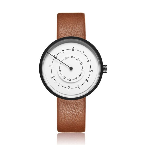 

gorben brown/black leather band waterproof wristwatch wrist watch ladies fashion casual quartz watch for women, Slivery;brown