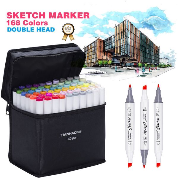 

тяньхао искусство маркер кисть для рисования маркером спиртной на основе марк ручка двойной голова эскиз набор искусств и поставок ремесла