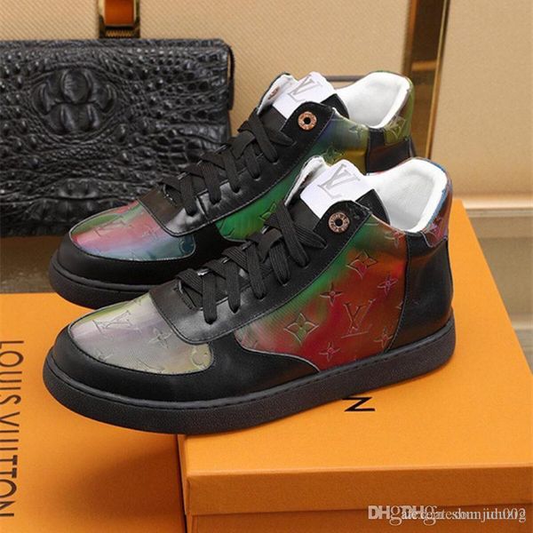 

19ss [с коробкой] дизайнерская обувь мужские сандалии модные роскошные повседневные женские туфли горячие продажи белый синий красный кроссо, Blue;gray