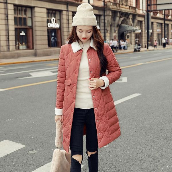 

2019 winter fashion women cotton padded coat new style mid-long warm jacket casual loose large size female parkas nzyd287a, Tan;black