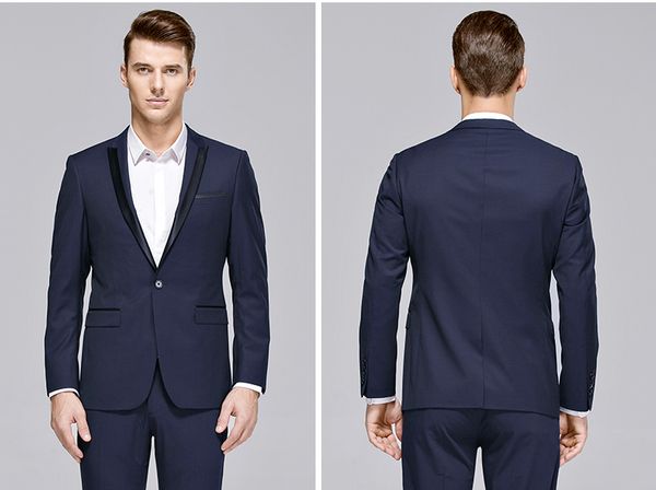 

custom groom tuxedos black slim man peak lapel groomsmen men wedding suits bridegroom( jacket+ pants, Black;gray
