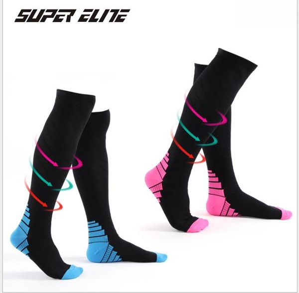 

cycling running outdoor long tube compression socks men and women long tube leggings sports socks, Black