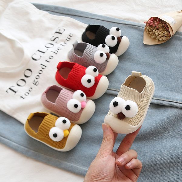 

2020 baby toddler shoes baby breathable big eyes shoes non-slip sock floor foot socks 6colors 17-28 zy07 tlb