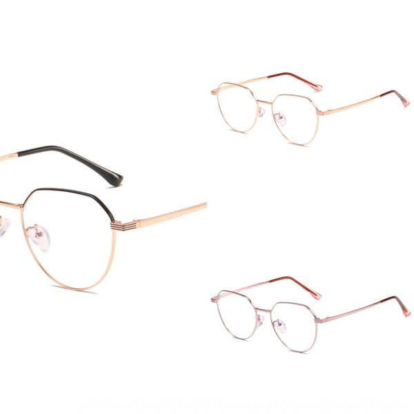 

asalu 2020 irregular metal myopia frame comfortable plain glasses with myopia glasses frame, Silver