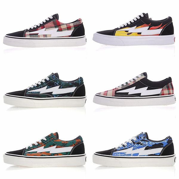 

14 Colors Top Revenge X Storm Old Skool Designer Cavnas Casual Shoes Womens Men Low Cut Red Blue White Black Casual Shoes