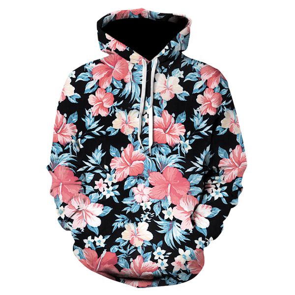 

3d print 2019 hoodies men sweatshirts melted skull print long sleeve casual pullovers streetwear spring regular fashion harajuku, Black