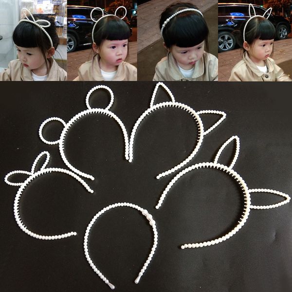

5 Style Pearl Drill Child's Hairpillar Hoop Korean Princess's Handmade beaded Child's Hair Trim