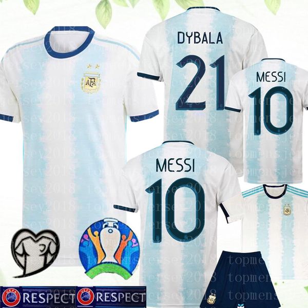 

2020 argentina soccer jerseys soccer shirt 10 messi #9 aguero #21 dybala #22 lautaro mascherano lautaro football uniforms, Black;yellow