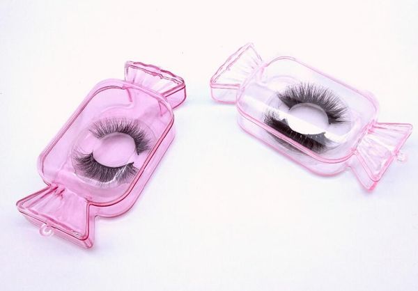 

candy shape cute false eyelash packaging bag case 25mm long lashes packing box