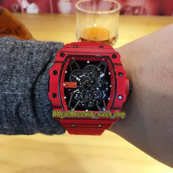 

роскошная версия rm 35-02 рафаэль надаль ntpt углеродного волокна корпус скелет циферблат япония miyota автоматический rm35-02 мужские часы, Slivery;brown