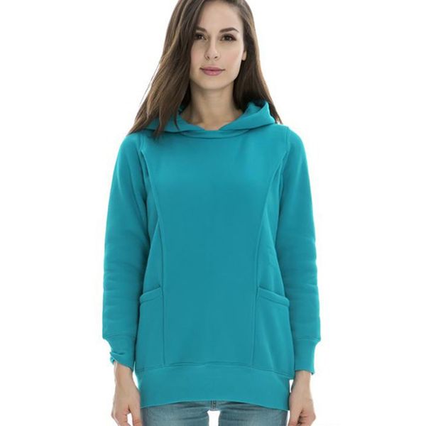 

winter maternity nursing casual hoodies sweatshirt breastfeeding hooded thermal sweatshirt outwear female, Black