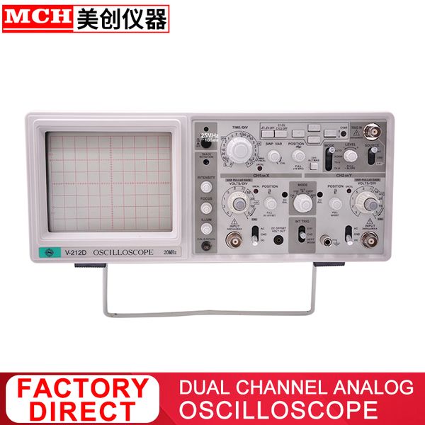 

mch 20mhz dual channel dual tracking analog oscilloscope v-212d classic style limited clearance price