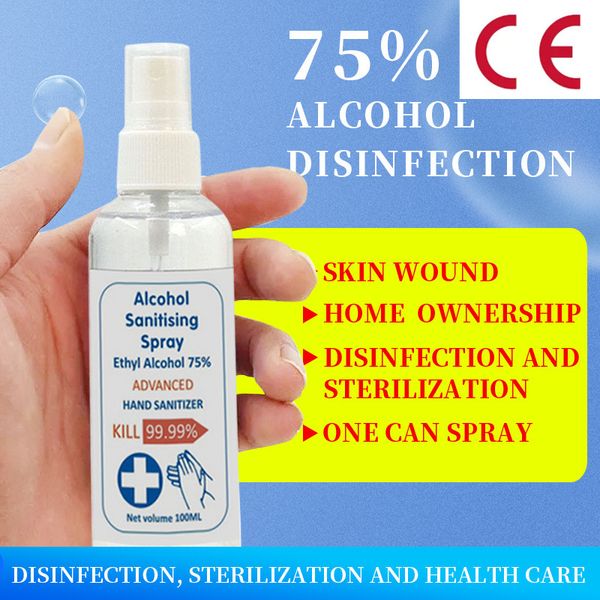 

100 мл путешествия натуральный микроб x антибактериальный спирт дезинфицирующее средство для рук путешествия размер распылительный насос объ