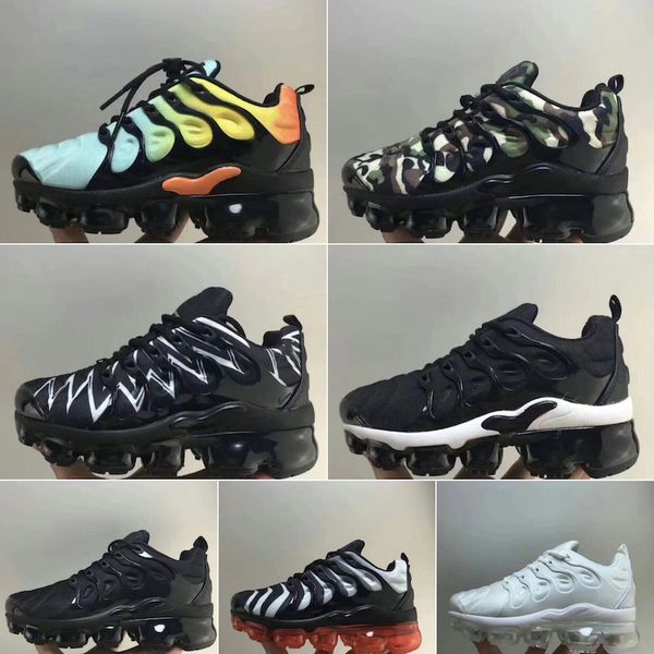 

nike air max tn дети тн плюс роскошный дизайнер спорт 2018 кроссовки дети мальчик девочки тренеры тн классический открытый малыш кроссовки, Black