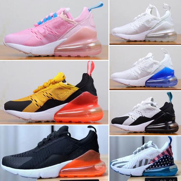 

nike air max 270 27c высочайшее качество 2019 младенцев 27s дети кроссовки розовый белый пыльный кактус 27s открытый малыш спортивные состяз, Black