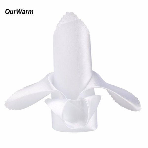 

ourwarm 100pcs satin wedding napkins 30cmx30cm cloth table napkins handkerchief wedding decoration event party supplies