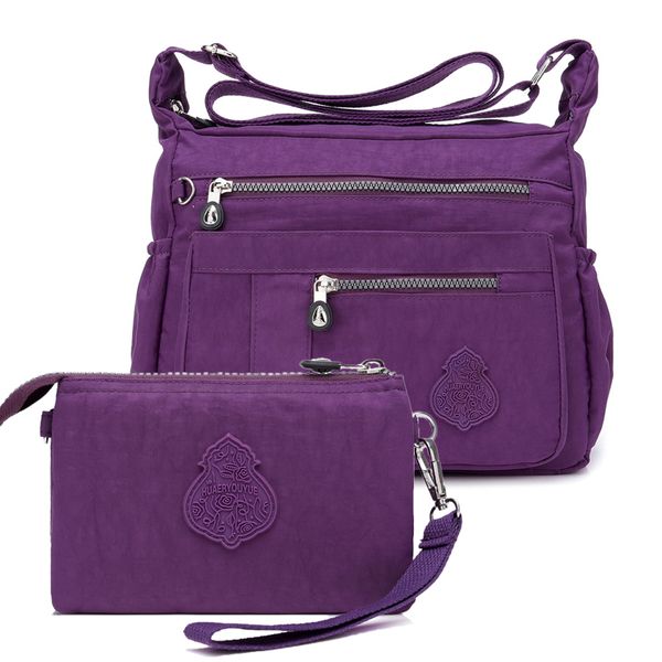 

large tote bag purse casual women travel handle nylon pouch travel bag solid shoulder mummy waterproof portable 2 piece