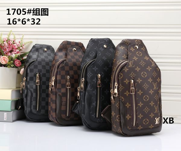

2020 brands avenue waist bag men shoulder bags chest bag messenger bag crossbody clutch wallet louis vuitton, Black