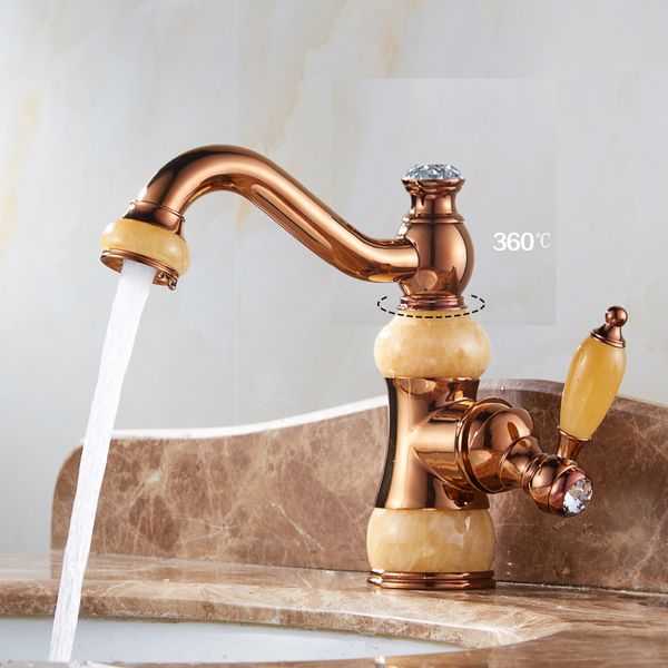 

basin faucets brass torneira cozinha jade body with marble basin faucet single handle gold finish sink mixers taps