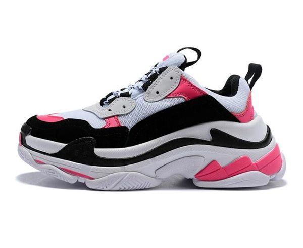

triple-s designer sneakers paris 17fw triple s platform for men women black red white green casual dad shoes tennis increasing 36-45