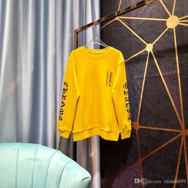 

желтая толстовка новая мода осень зима мужчины с длинным рукавом толстовка хип-хоп кофты пальто повседневная одежда свитер свитер азиатский, Black