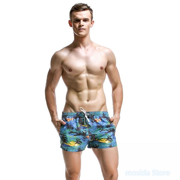 

10pcs men's beach pants men's floral couple beach pants straight shorts