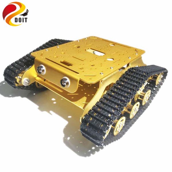 

metal robot tracked tank car chassis caeser td300 with aluminum alloy chassis/frame for robotic competition/modification rc