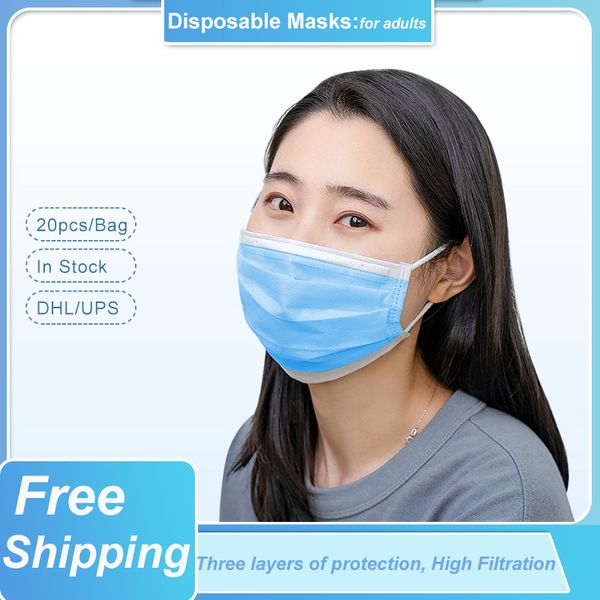 

3 Слойная Нетканая Маска Пылезащитные Маски Одноразовые Маски Для Лица Одноразовый Пылевой Фильтр Защитная Маска