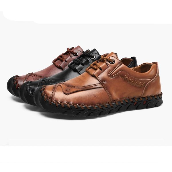 

cevabule women casual shoes driver shoes men 40-48 large size autumn winter leather leisure out clk-1806, Black